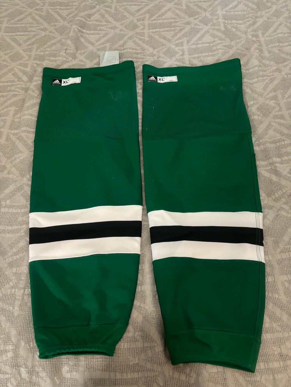 Adidas Dallas Stars NHL Pro Stock Ice Hockey Socks, Size Adult XL+